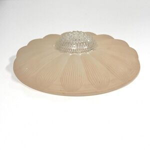 Vintage pink art deco sunflower glass light cover